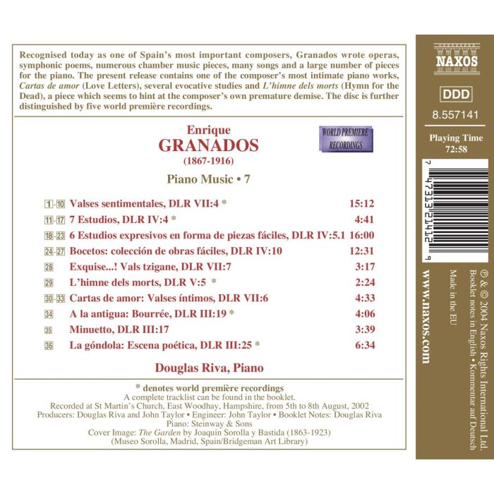 GRANADOS: Piano Music Vol.7 - slide-1