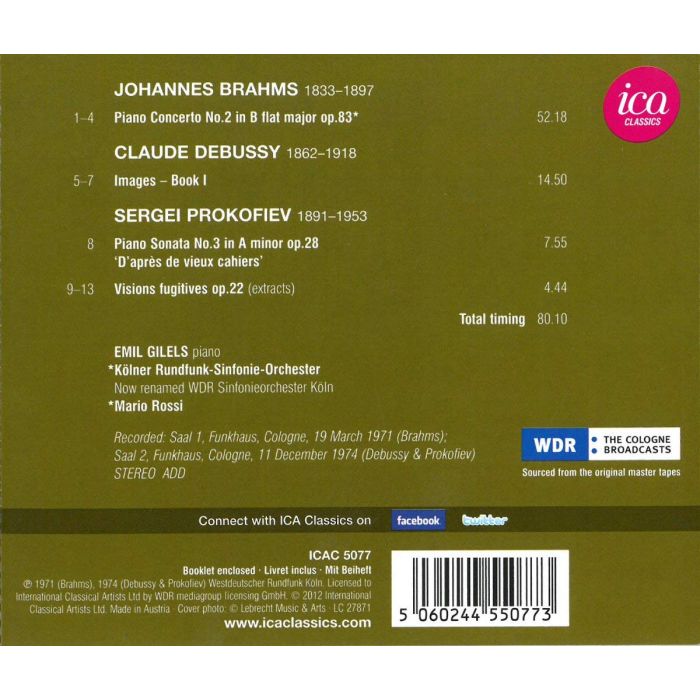 Brahms: Piano Concerto No. 2, Debussy: Images, Sonata No. 3, Visions fugitives - slide-1