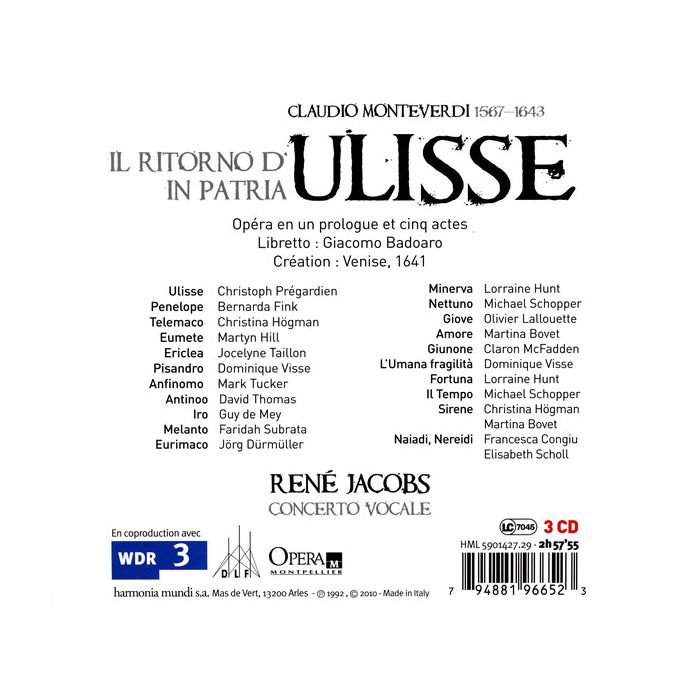 Monteverdi: Il ritorno d'Ulisse in patria (3 CD) edycja de-luxe - slide-1
