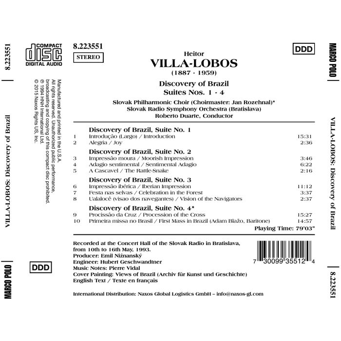 VILLA-LOBOS: Discovery of Brazil, Suites Nos. 1 – 4 - slide-1