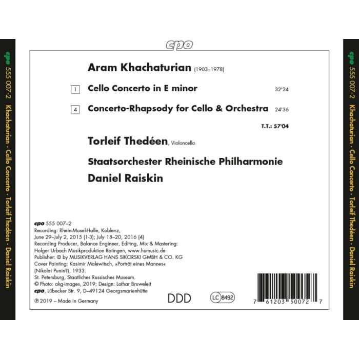 Khachaturian: Cello Concerto in E minor; Concerto-Rhapsody - slide-1
