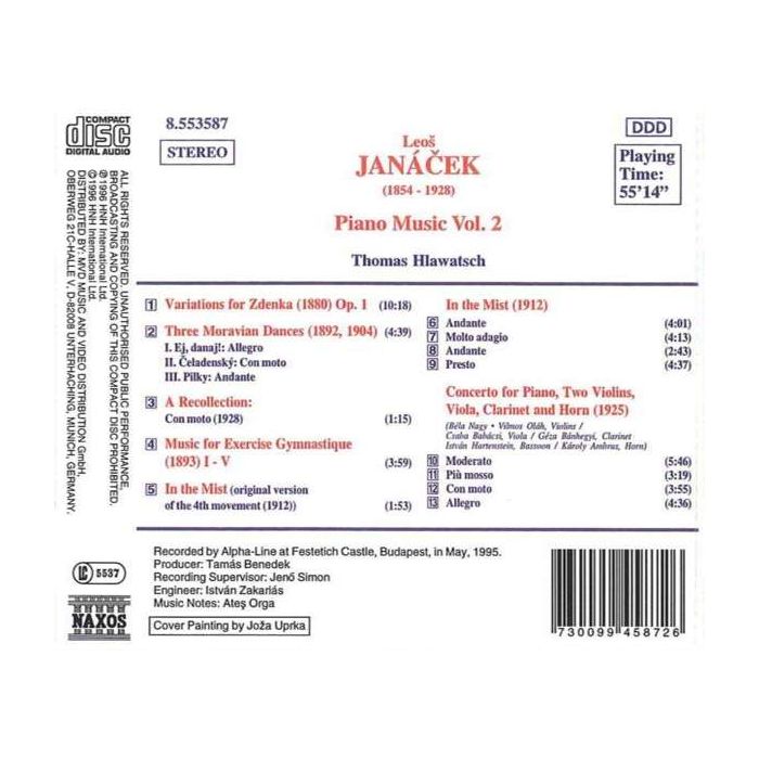 JANACEK: Piano Music vol. 2 - slide-1