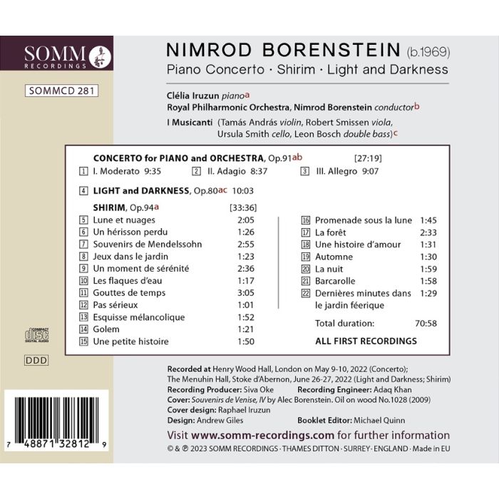Borenstein: Piano Concerto; Shirim; Light and Darkness - slide-1