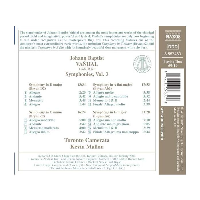 VAŇHAL: Symphonies, Vol. 3 - slide-1