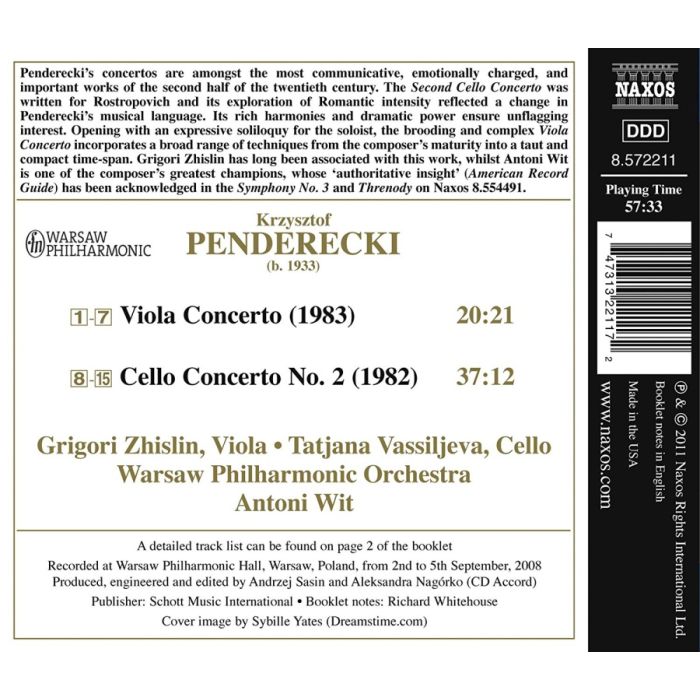 Penderecki: Viola Concerto, Cello Concerto No. 2 - slide-1
