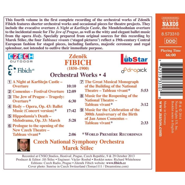 Fibich, Zdeněk: Orchestral Works Vol. 4 - Overtures - slide-1