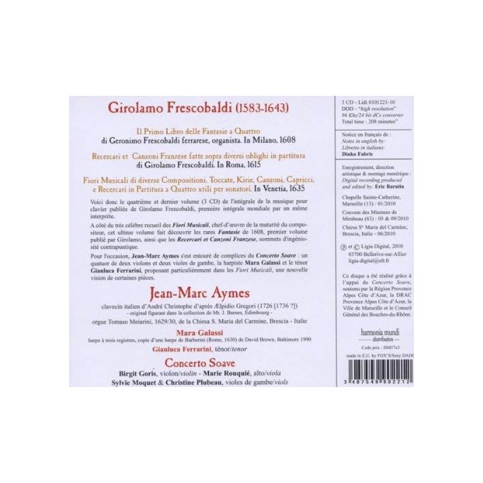 Frescobaldi: Fantasie (1608), Ricercari & Canzoni (1615), Fiori Musicali (1635) - slide-1