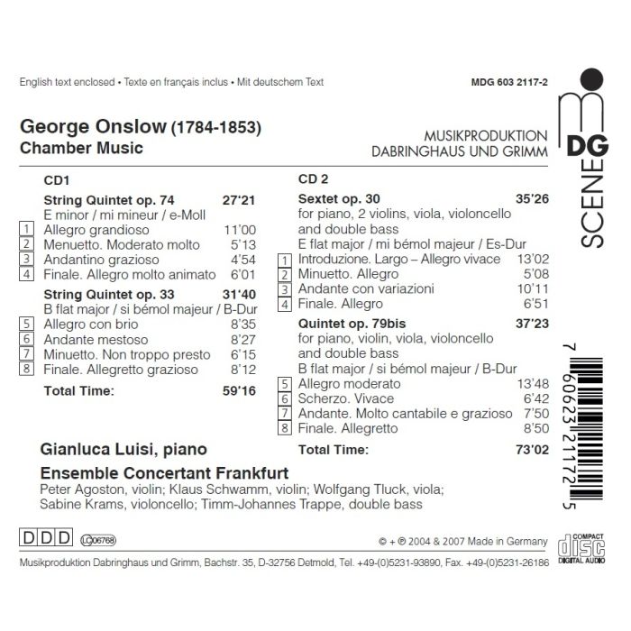 Onslow: String Quintets; Piano Quintet; Piano Sextet Op. 30 - slide-1