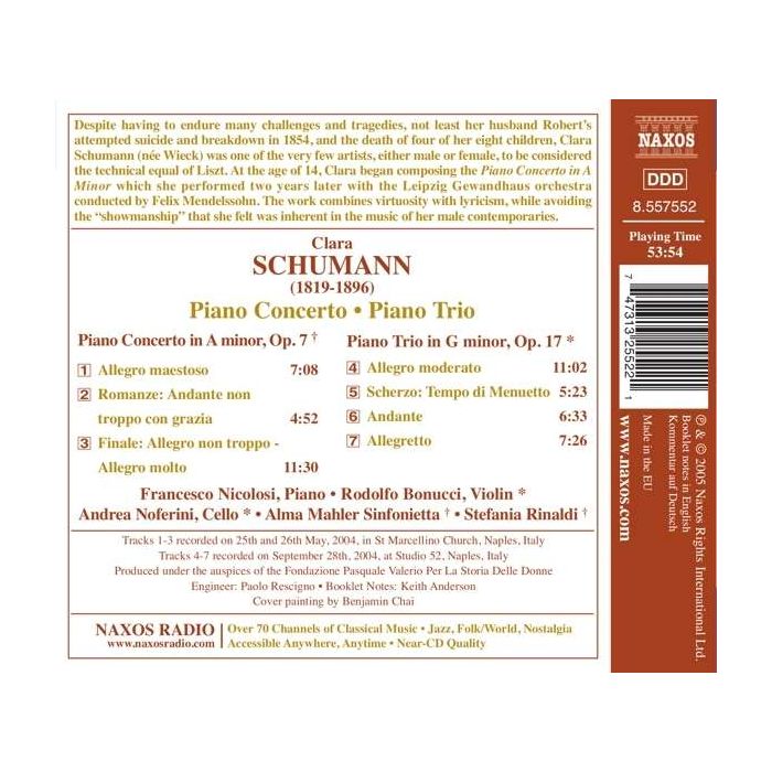 SCHUMANN Clara: Piano Concerto in A Minor; Piano Trio in G Minor - slide-1