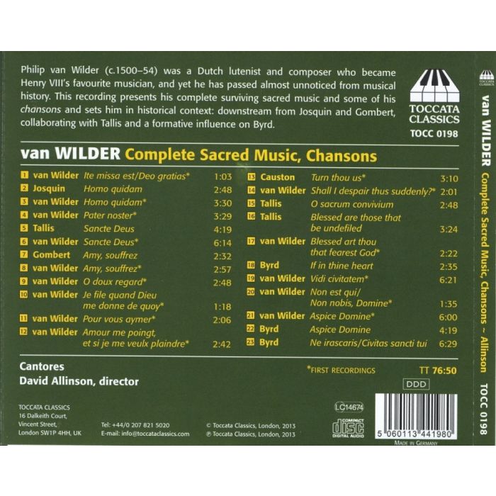 Wilder: Complete Sacred Music Chansons - slide-1