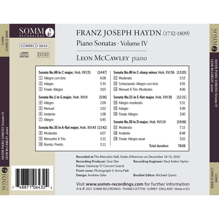 Haydn: Piano Sonatas, Volume IV - slide-1