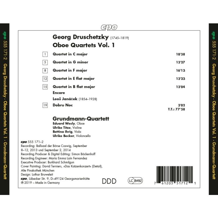 Druschetzky: Oboe Quartets Vol. 1 - slide-1