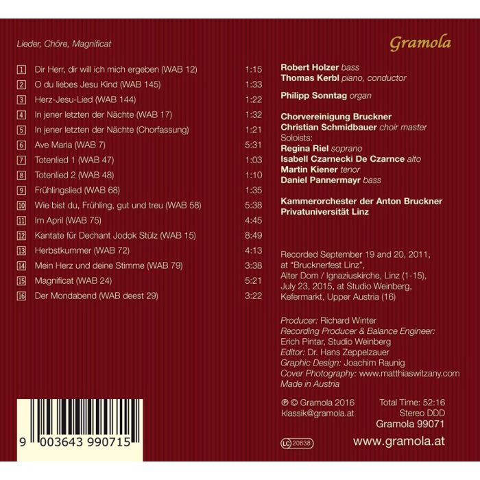 Bruckner: Songs; Works for Chorus; Magnificat - slide-1
