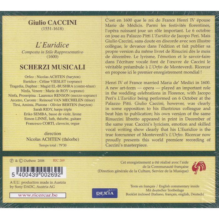 Caccini: L'Euridice - slide-1