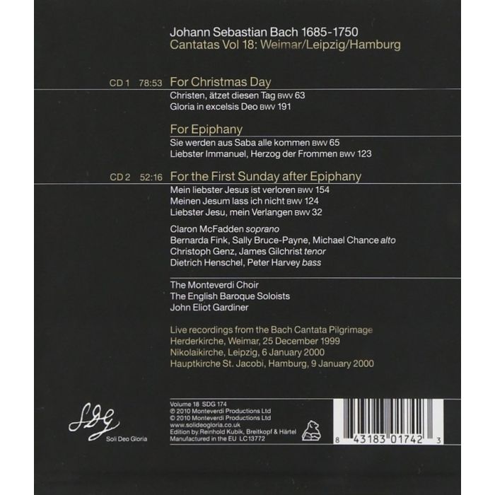 BACH: Cantatas Vol. 18 - BWV 191, 63, 123, 65, 154, 32, 124 - slide-1