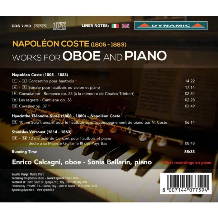 Coste: Works for Oboe and Piano - slide-1