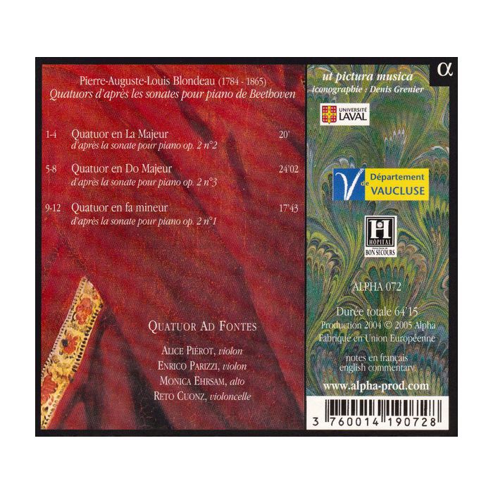 BLONDEAU: Quatuors d apres les sonates - slide-1