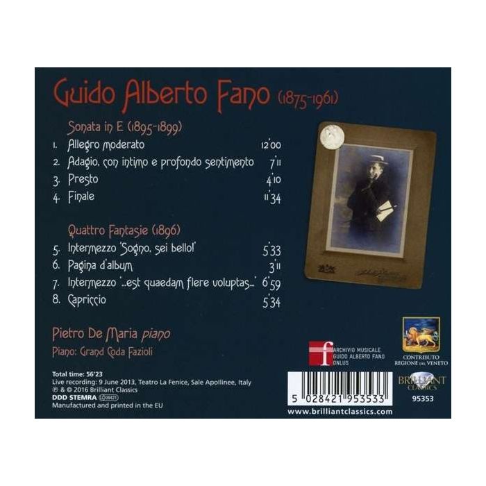 Fano: Piano Sonata in E, Quattro Fantasie - slide-1