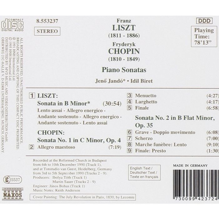 LISZT / CHOPIN: Piano Sonatas - slide-1