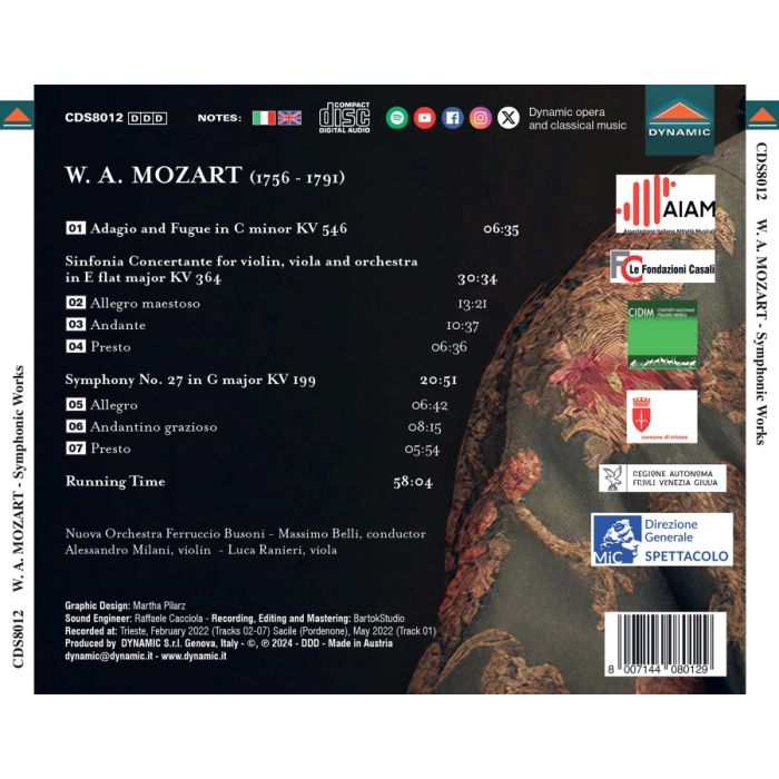 Mozart: Adagio and Fugue; Sinfonia Concertante; Symphony No. 27 - slide-1