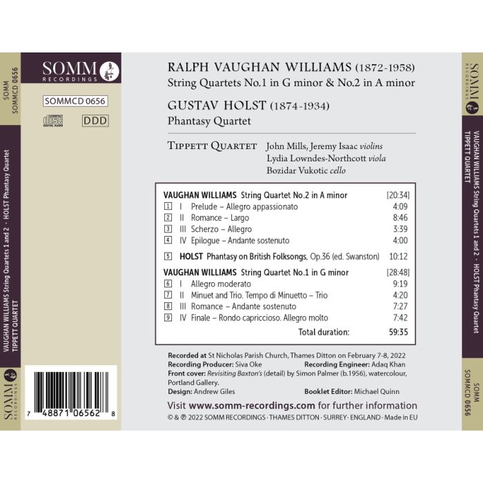 Vaughan Williams & Holst: String Quartets - slide-1