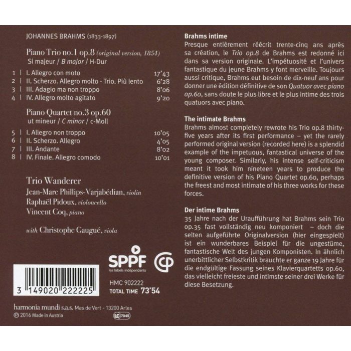 Brahms: Piano Quartet op. 60; Piano Trio op. 8 - slide-1