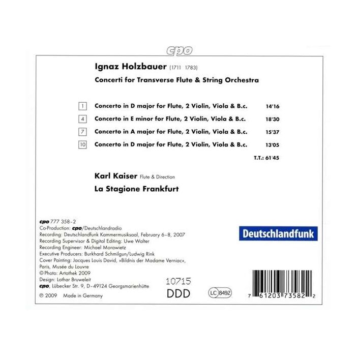 Holzbauer: Concerti for Transverse Flute & String Orchestra - slide-1