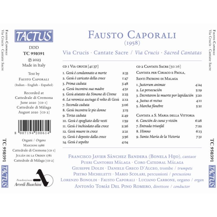Caporali: Via Crucis; Sacred Cantatas - slide-1