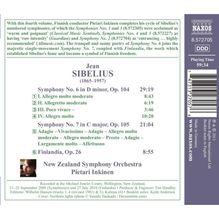 Sibelius: Symphonies Nos. 6 and 7, Finlandia - slide-1