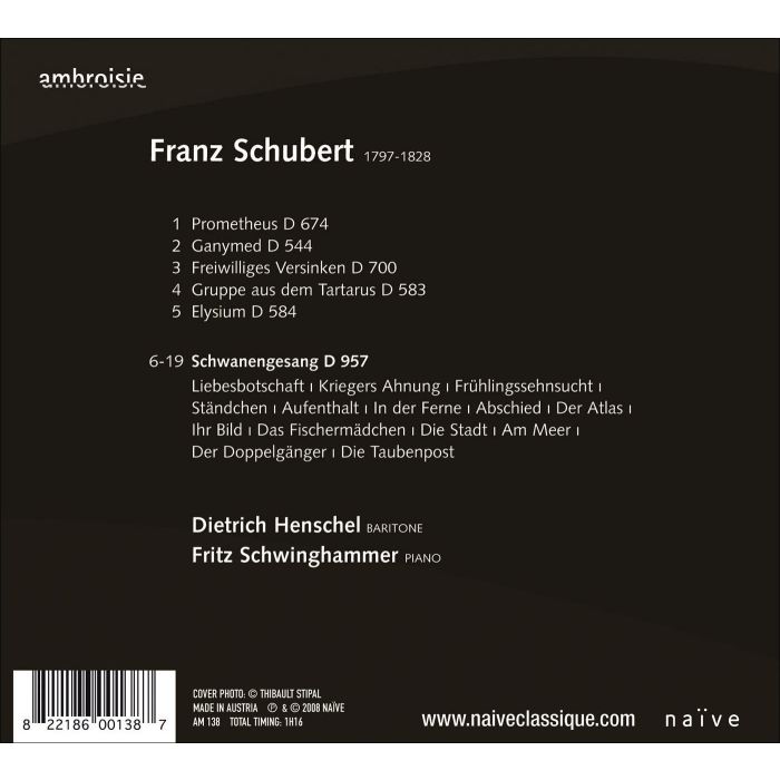 Schubert: Schwanengesang, ... - slide-1