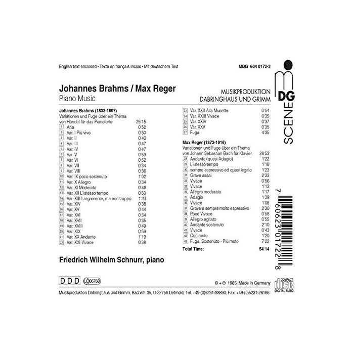 Brahms: Händel-Variations op. 24; Reger: Bach-Variations op. 81 - slide-1