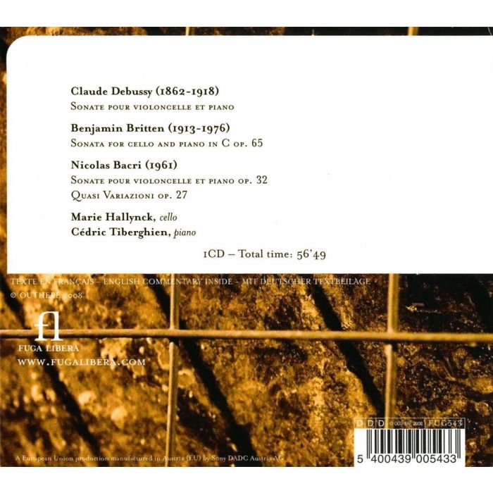 Debussy/ Britten/ Nacri: Sonates Pour Violoncelle Et Piano - slide-1