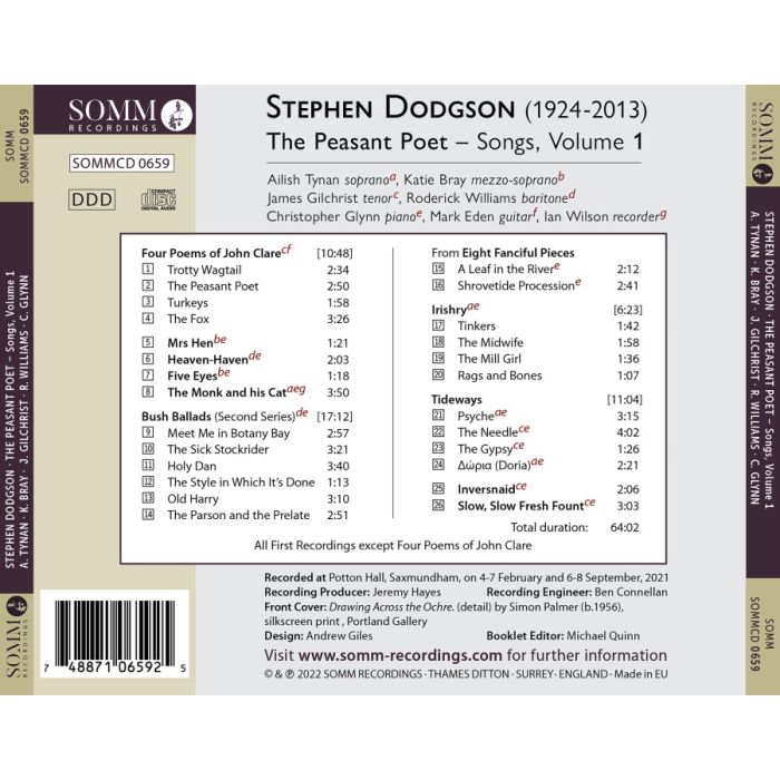 Dodgson: The Peasant Poet - Songs Vol. 1 - slide-1