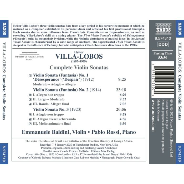 Villa-Lobos: Complete Violin Sonatas - slide-1