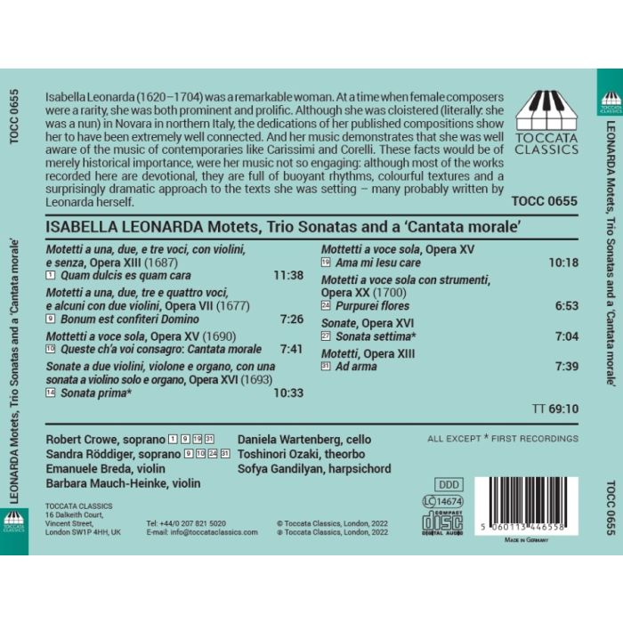Leonarda: Motets; Trio Sonatas; Cantata morale - slide-1