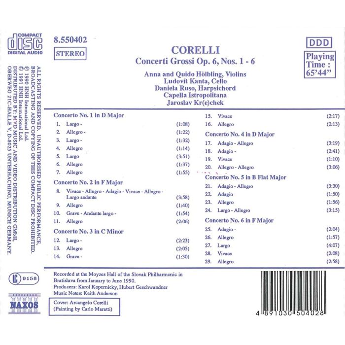 Corelli: Concerti Grossi op. 6 nos. 1 - - slide-1