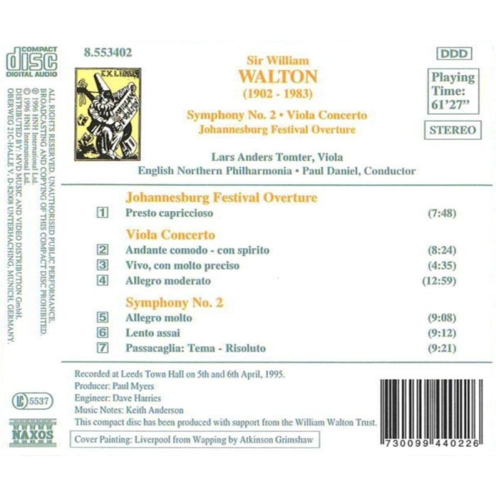 WALTON: Symphony No. 2, Viola Concerto - slide-1