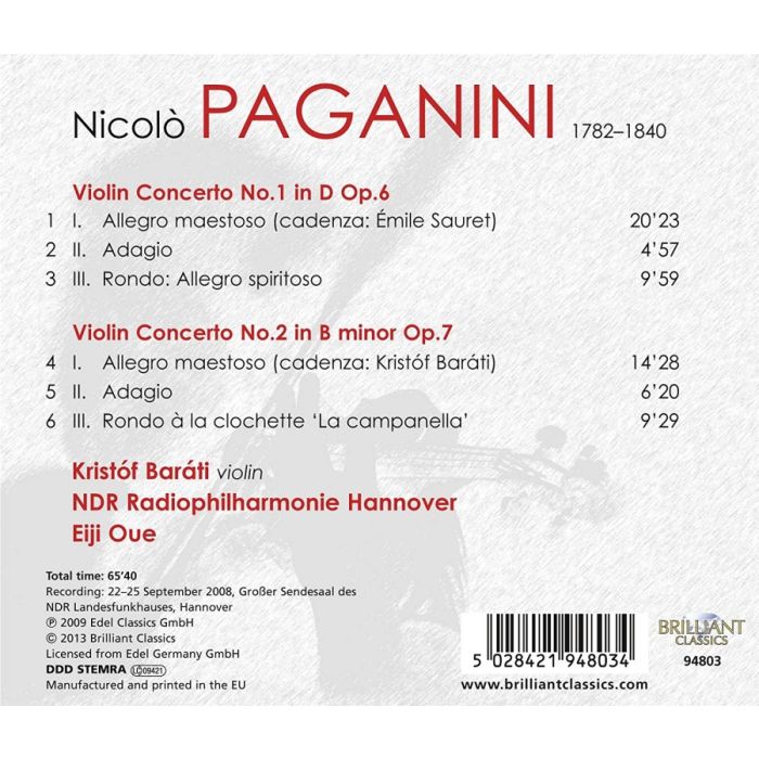 Paganini: Violin Concertos Nos. 1 and 2 - slide-1