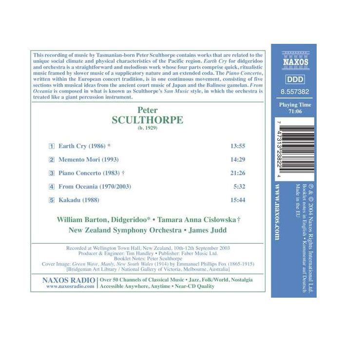 SCULTHORPE: Earth Cry; Piano Concerto - slide-1