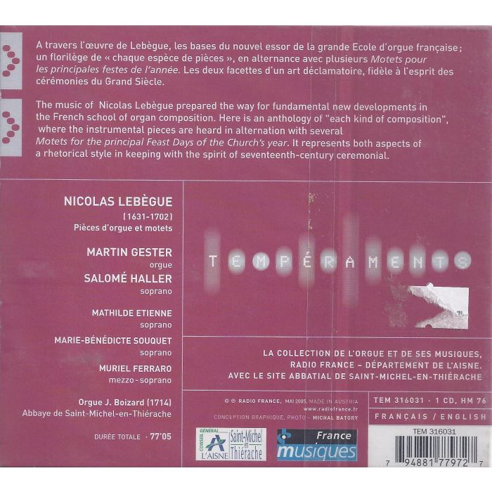 Lebegue: Pieces D'orgue & Motets - slide-1