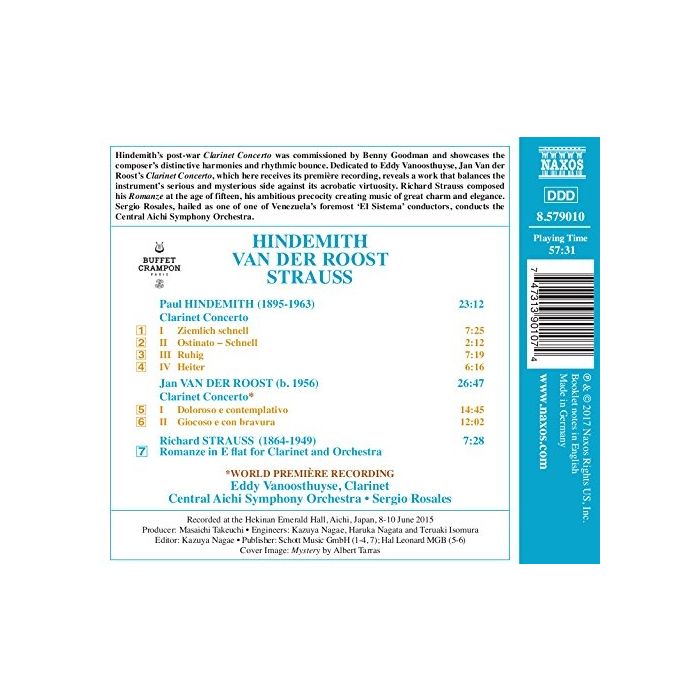 Hindemith & van der Roost: Clarinet Concertos - slide-1