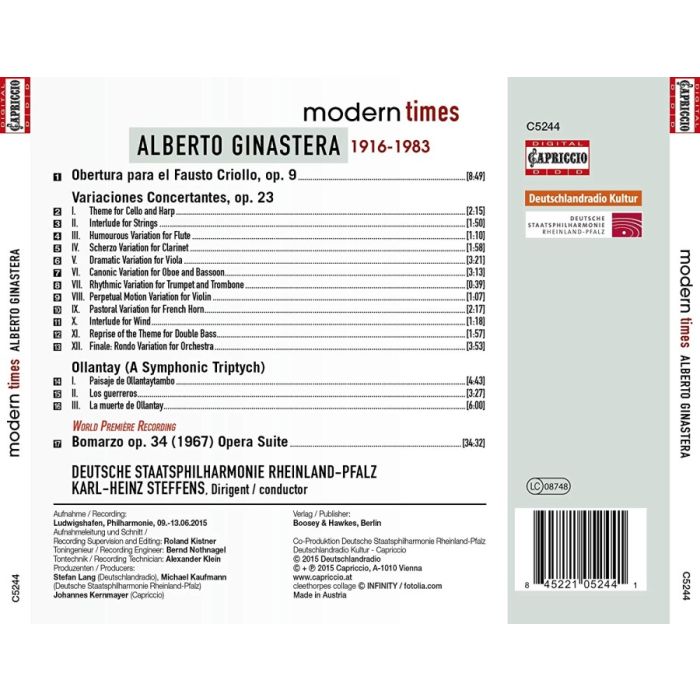 Ginastera: Obertura para el Fausto Criollo Variaciones Concertantes - slide-1