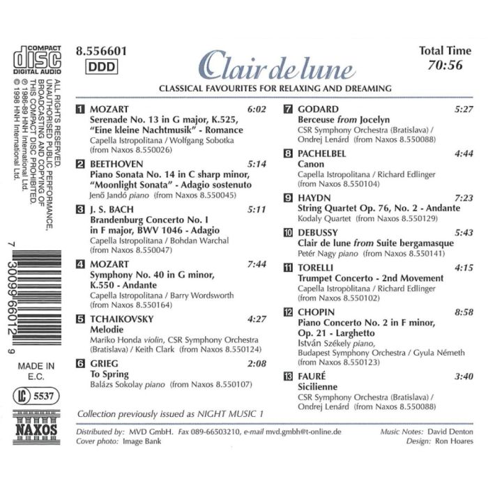 CLAIR DE LUNE - Classical Favourites for Relaxing and Dreaming - slide-1