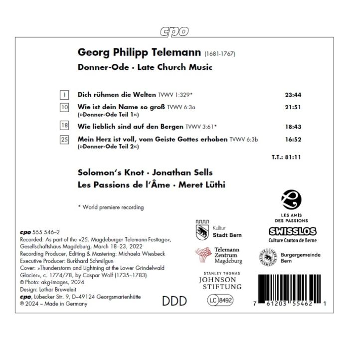 Telemann: Donner-Ode - Late Church Music - slide-1