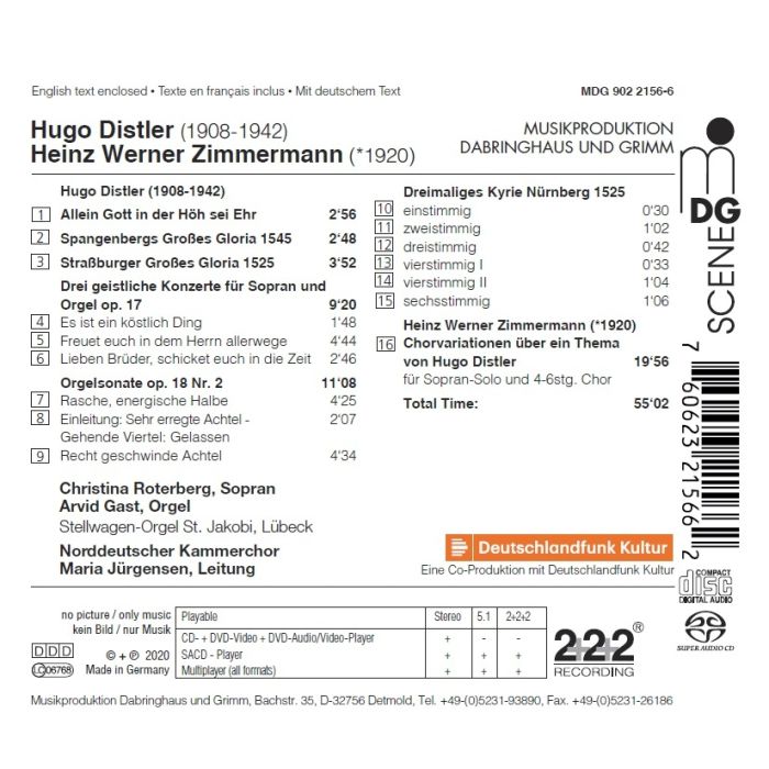 Distler & Werner: Sacred choir and organ music - slide-1