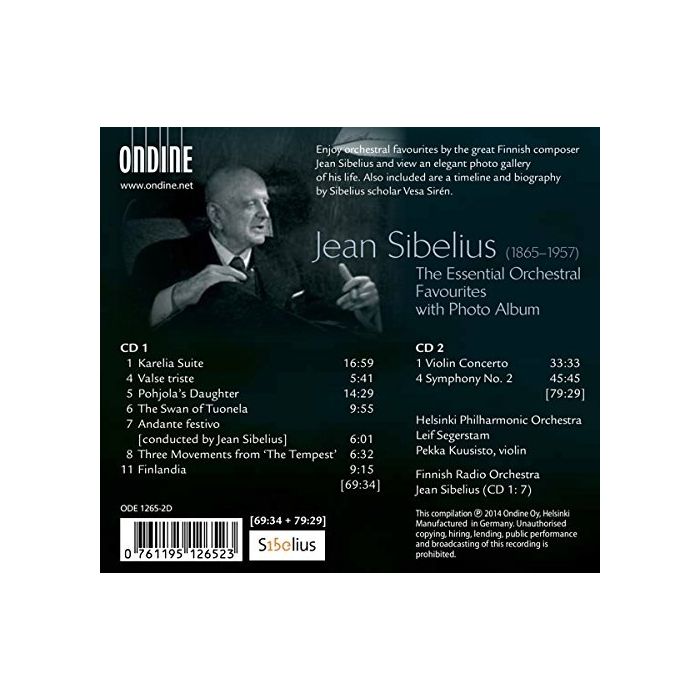 Sibelius: Orchestral Favourites - Karelia Valse triste, Pohjola’s Daughter, The Swan of Tuonela, Finlandia, Violin Concerto ,Symphony No. 2 - slide-1