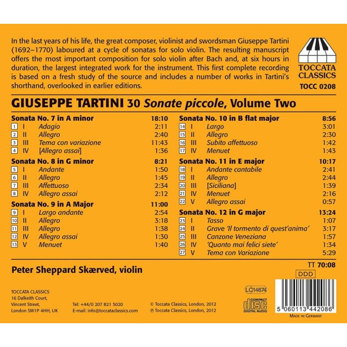 Tartini: 30 Sonate piccole Vol. 2 - Sonatas Nos. 7-12 - slide-1