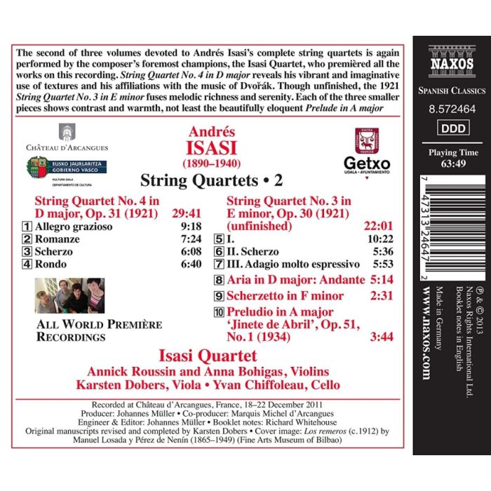 ISASI: String Quartets Nos. 3 & 4 - slide-1