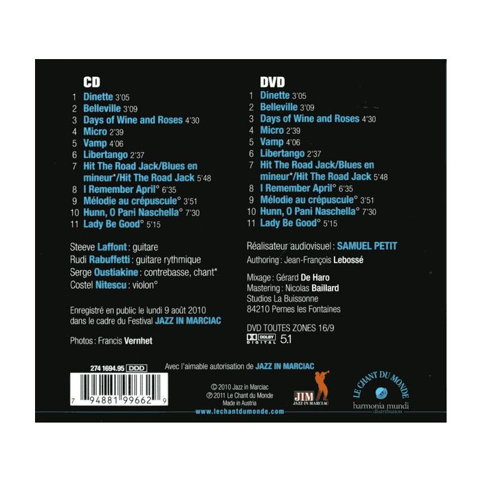 Steeve Laffont ‎– Live In Marciac  (CD + DVD) - slide-1