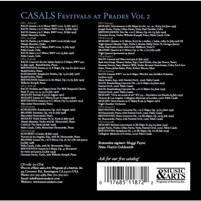 Casals Festivals at Prades, Vol. 2 - slide-1